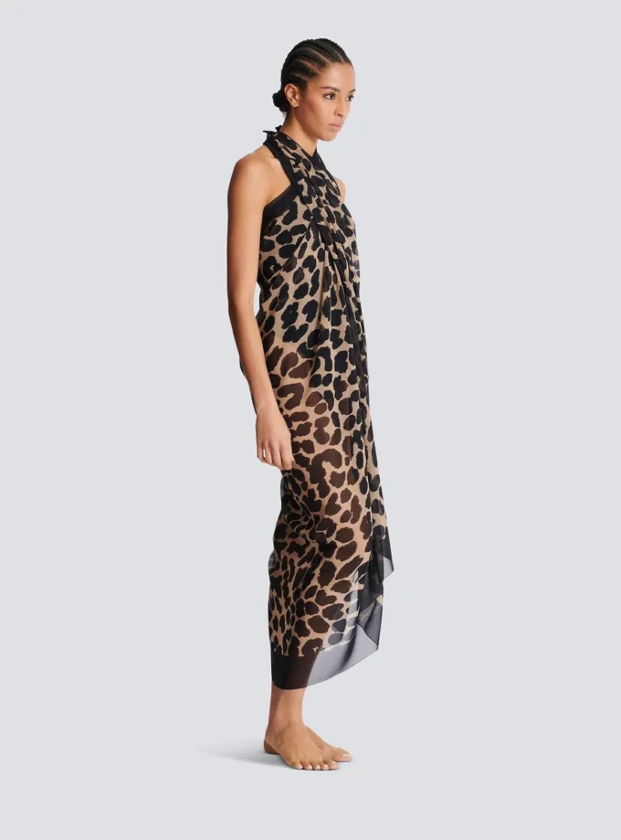 Leopard print beach wrap