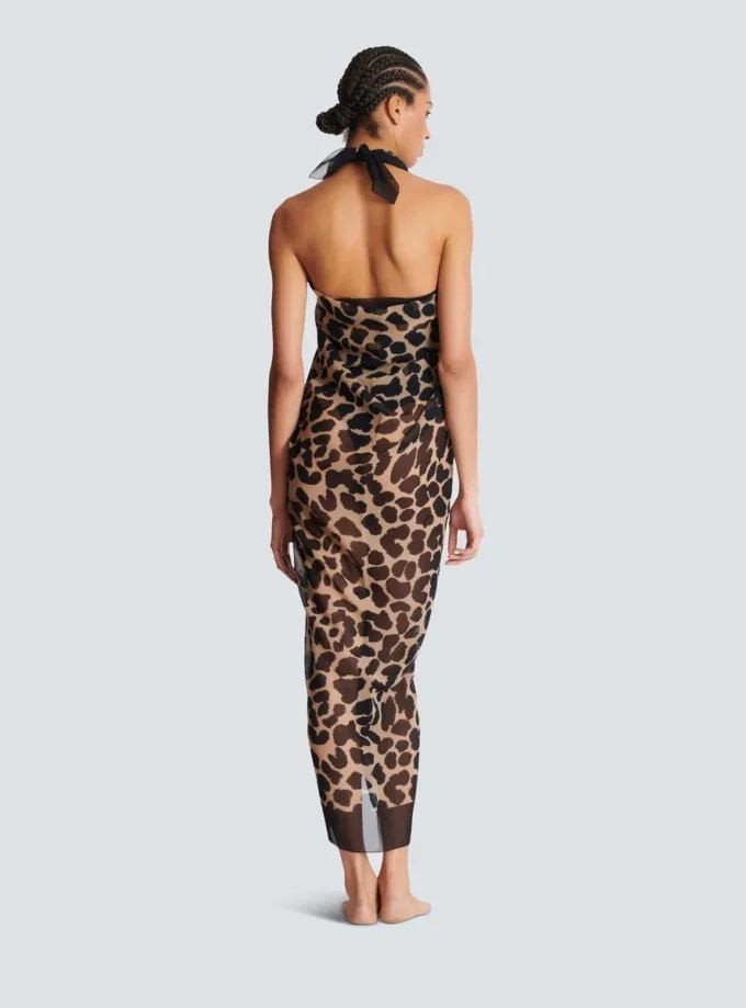 Leopard print beach wrap