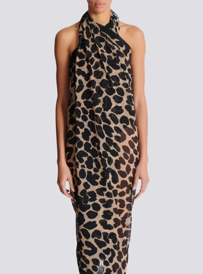 Leopard print beach wrap
