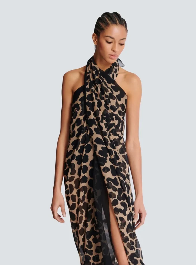 Leopard print beach wrap