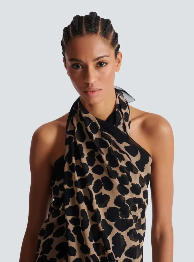 Leopard print beach wrap