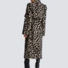 Leopard print jacquard belted trench Leopard print jacquard belted trench