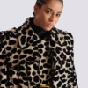 Leopard print jacquard belted trench Leopard print jacquard belted trench