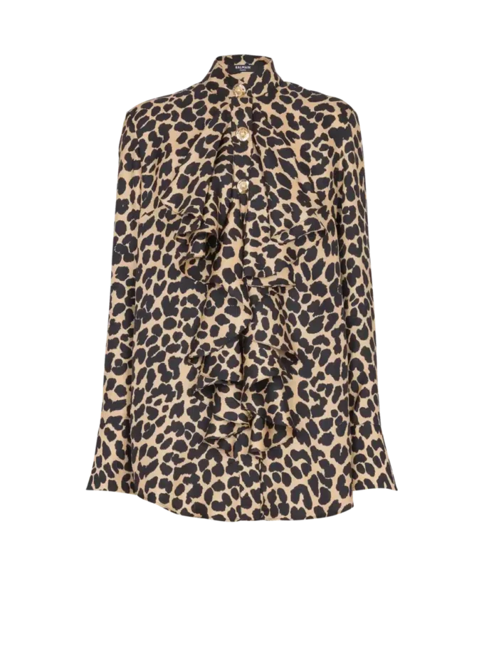 Leopard print ruffled shirt Leopard print ruffled shirt