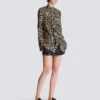 Leopard print ruffled shirt Leopard print ruffled shirt