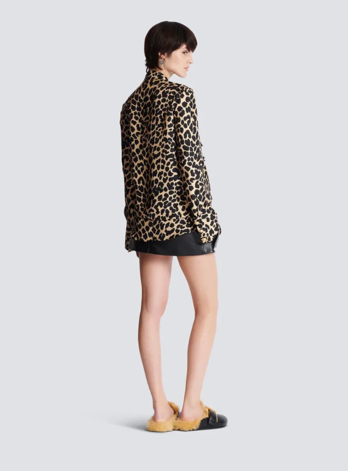 Leopard print ruffled shirt Leopard print ruffled shirt