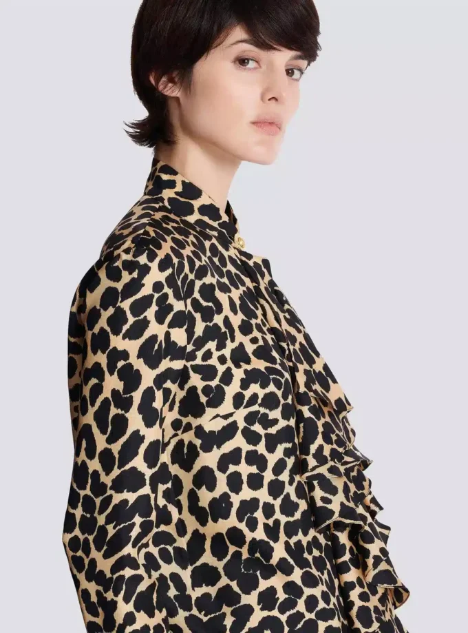 Leopard print ruffled shirt Leopard print ruffled shirt