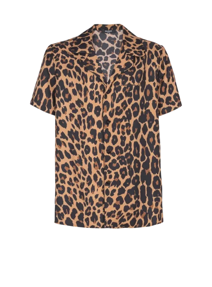 Leopard print silk pyjama shirt Leopard print silk pyjama shirt