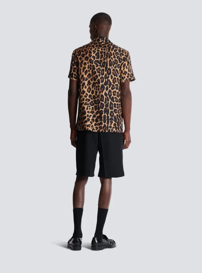 Leopard print silk pyjama shirt Leopard print silk pyjama shirt