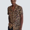 Leopard print silk pyjama shirt Leopard print silk pyjama shirt