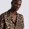 Leopard print silk pyjama shirt Leopard print silk pyjama shirt