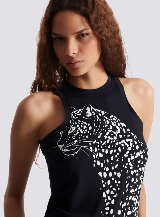 Leopard print tank top