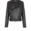 Lightweight lambskin leather biker jacket