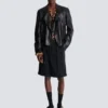 Lightweight lambskin leather biker jacket