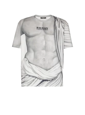 Logo T-shirt with Statue print