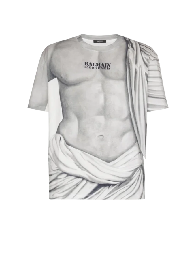 Logo T-shirt with Statue print
