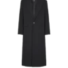 Long coat in grain de poudre wool