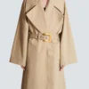 Long cotton gabardine trench coat Long cotton gabardine trench coat