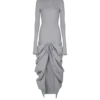 Long draped cotton knit dress Long draped cotton knit dress