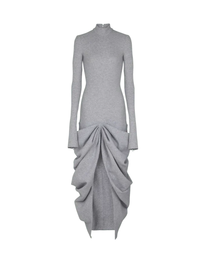 Long draped cotton knit dress Long draped cotton knit dress