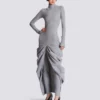 Long draped cotton knit dress Long draped cotton knit dress