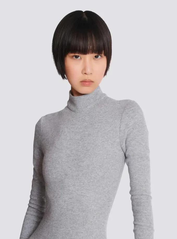 Long draped cotton knit dress Long draped cotton knit dress