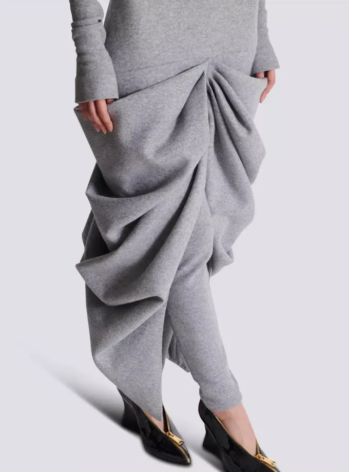 Long draped cotton knit dress Long draped cotton knit dress