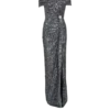 Long draped sequin dress