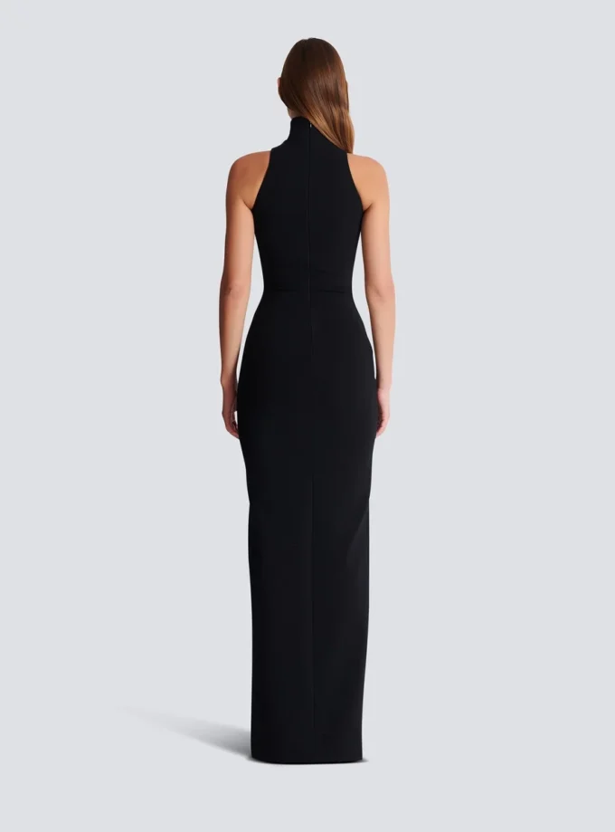 Long embroidered slit dress Long embroidered slit dress