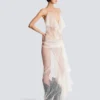 Long flowing dress with lace ruffles Long flowing dress with lace ruffles