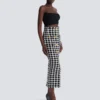 Long gingham tweed skirt