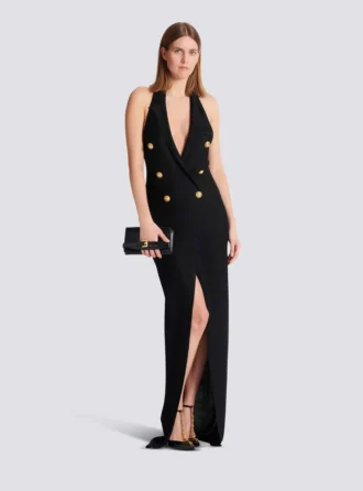 Long halterneck knit dress Long halterneck knit dress