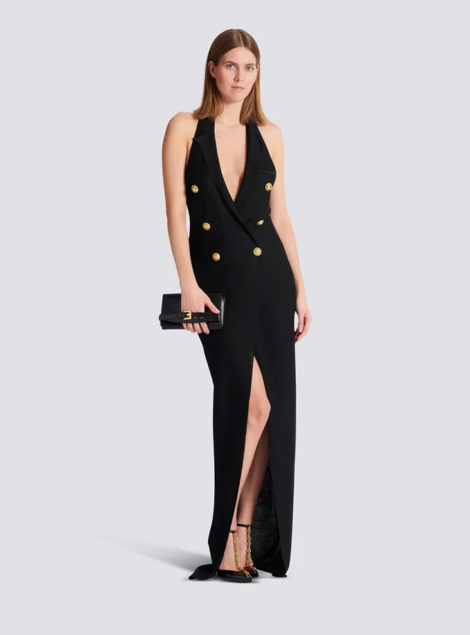 Long halterneck knit dress Long halterneck knit dress