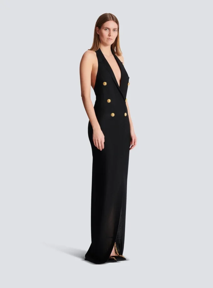 Long halterneck knit dress Long halterneck knit dress