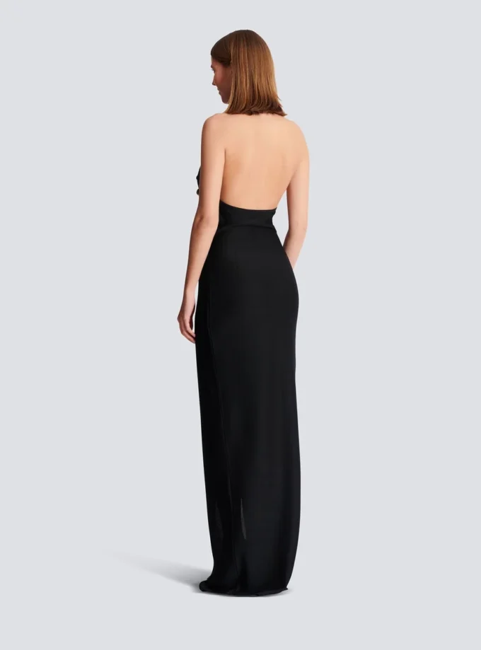 Long halterneck knit dress Long halterneck knit dress