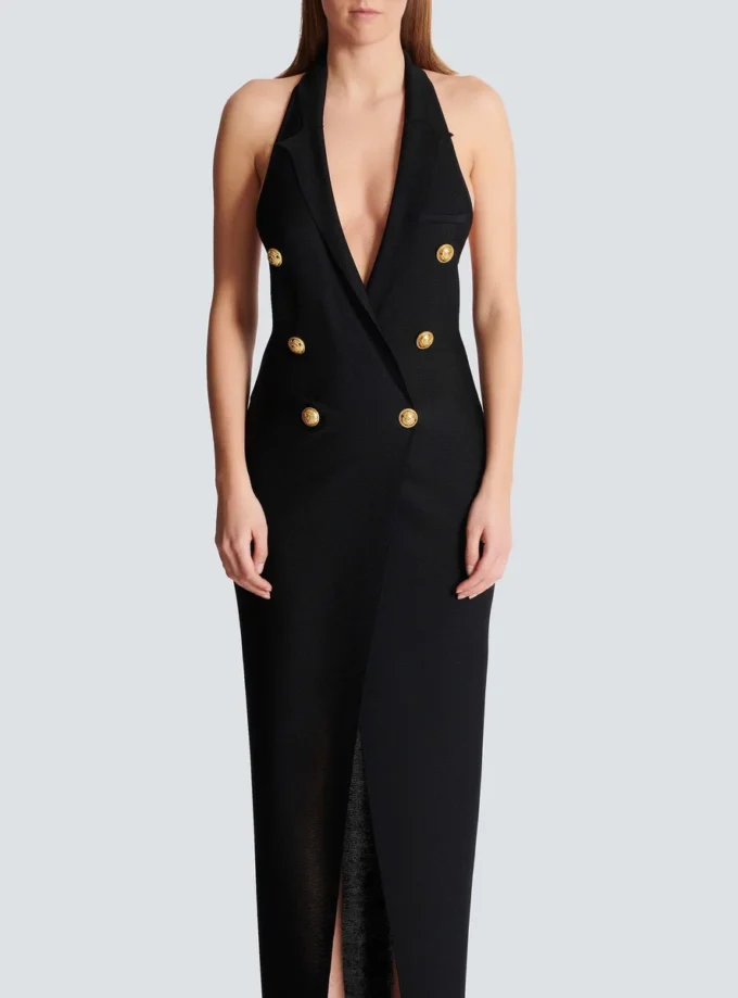 Long halterneck knit dress Long halterneck knit dress