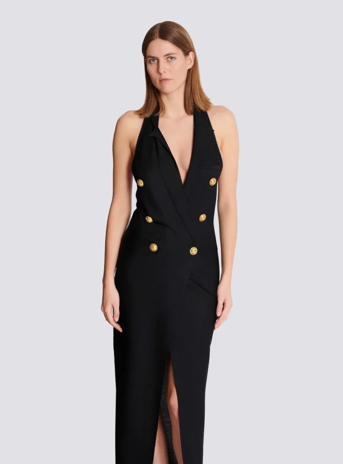 Long halterneck knit dress Long halterneck knit dress