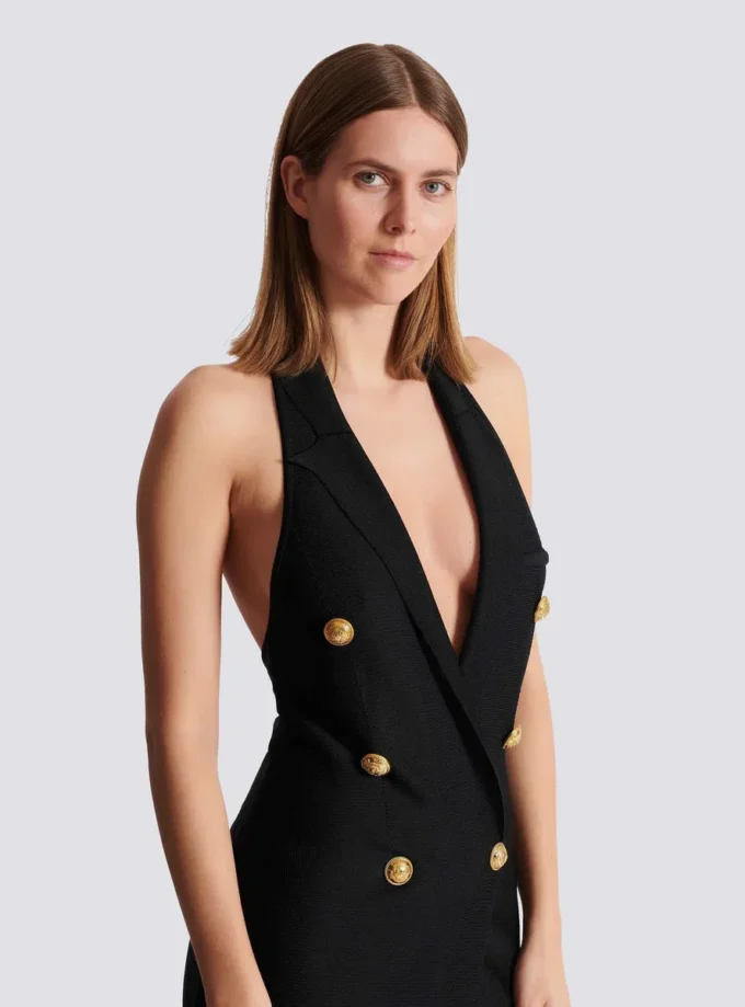 Long halterneck knit dress Long halterneck knit dress