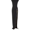 Long jersey dress with leg slit Long jersey dress with leg slit