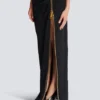 Long jersey dress with leg slit Long jersey dress with leg slit