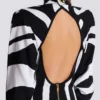 Long knit dress with zebra intarsia Long knit dress with zebra intarsia