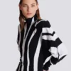 Long knit dress with zebra intarsia Long knit dress with zebra intarsia