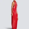 Long sequin halterneck dress