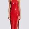 Long sequin halterneck dress