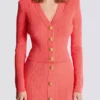 Long-sleeved cable-knit cardigan Long-sleeved cable-knit cardigan