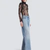 Long-sleeved lace body Long-sleeved lace body