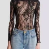 Long-sleeved lace body Long-sleeved lace body