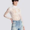 Long-sleeved lace body Long-sleeved lace body