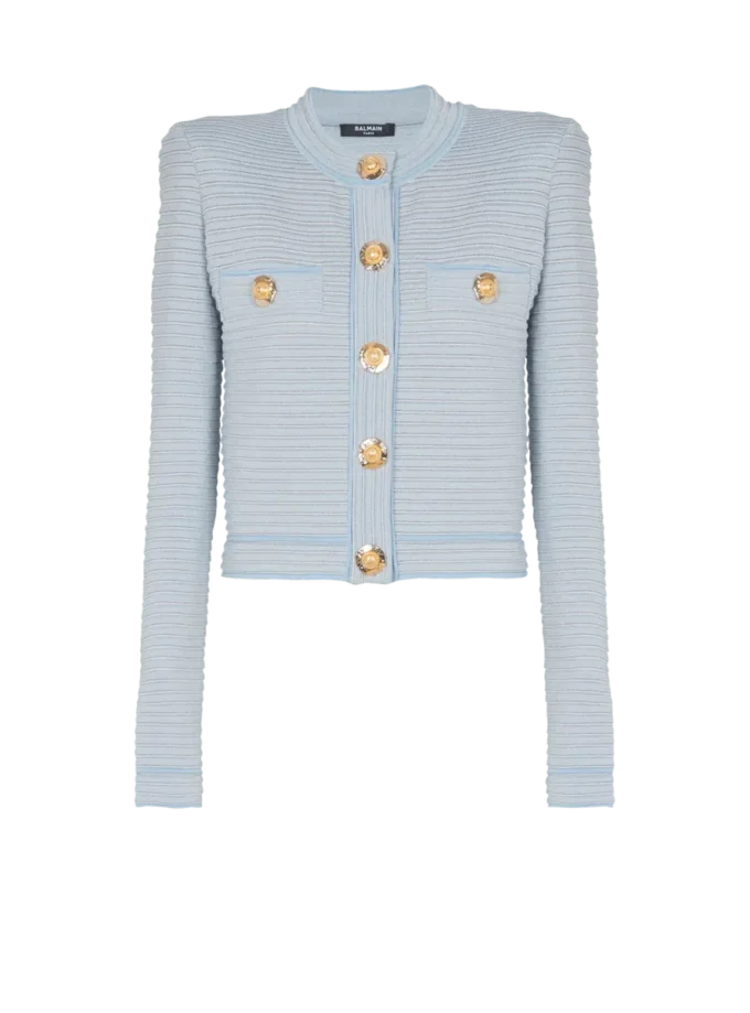 Long-sleeved textured knit cardigan Long-sleeved textured knit cardigan