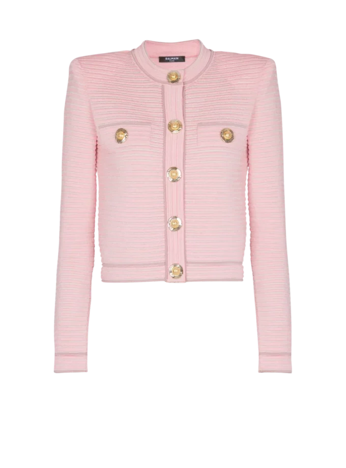 Long-sleeved textured knit cardigan Long-sleeved textured knit cardigan